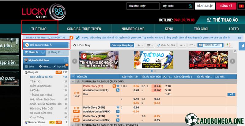 Cách chơi cá cược thể thao tại Lucky88