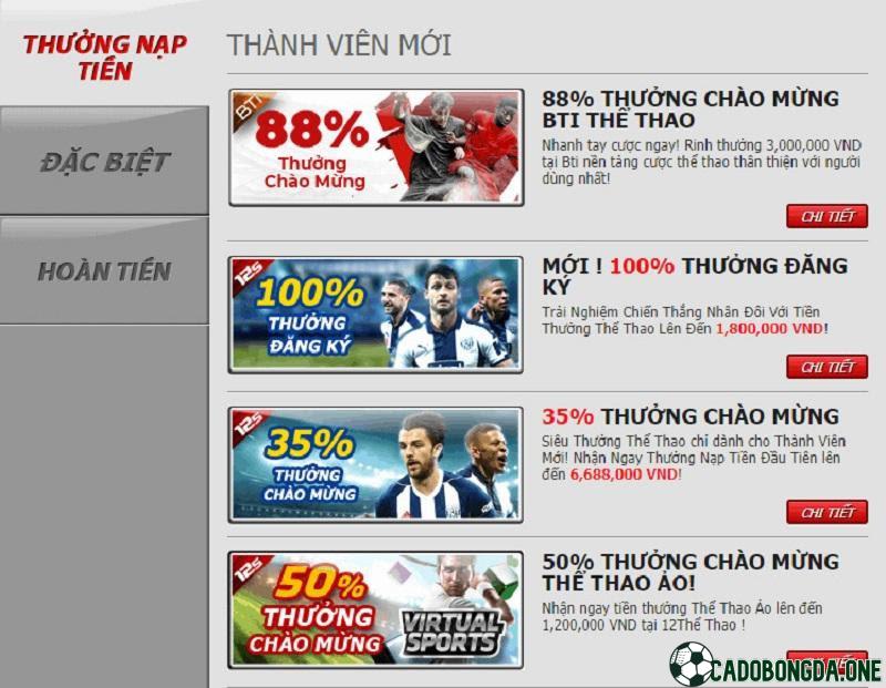 Khuyến mãi tại nhà cái 12bet