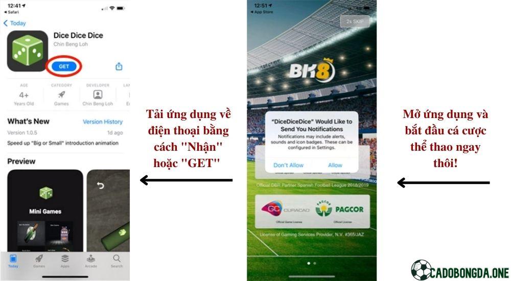 Tải và cài đặt App Bk8 trình duyệt IOS